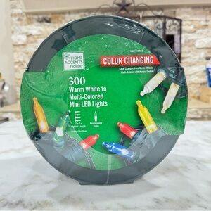 Home Accents 300 LED Lights Warm White / Multi Color Changing 88-Ft Storage Reel